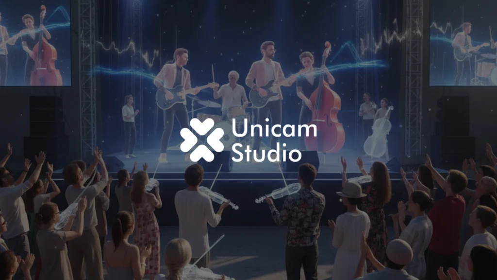 Vendor 3D AR Konser Musik Cilegon Unicam Studio. Visual konser imersif dengan teknologi AR 3D dan layanan film production profesional.