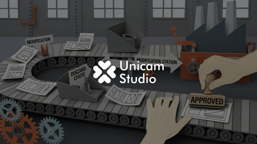 Vendor 3D Factory Workflow Jakarta: Unicam Studio. Visualisasi 3D canggih untuk desain pabrik, simulasi alur kerja, dan pelatihan industri.