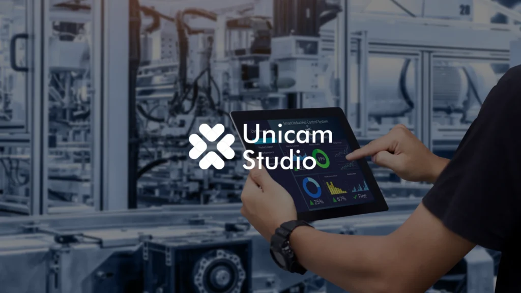 Vendor 3D Factory Workflow Karawang: Unicam Studio: Visualisasi 3D canggih untuk desain pabrik, simulasi alur kerja, dan pelatihan industri.