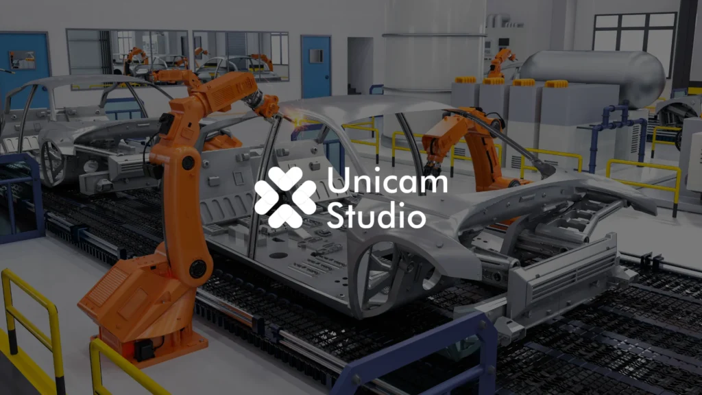 Vendor 3D Factory Workflow Karawang: Unicam Studio: Visualisasi 3D canggih untuk desain pabrik, simulasi alur kerja, dan pelatihan industri.