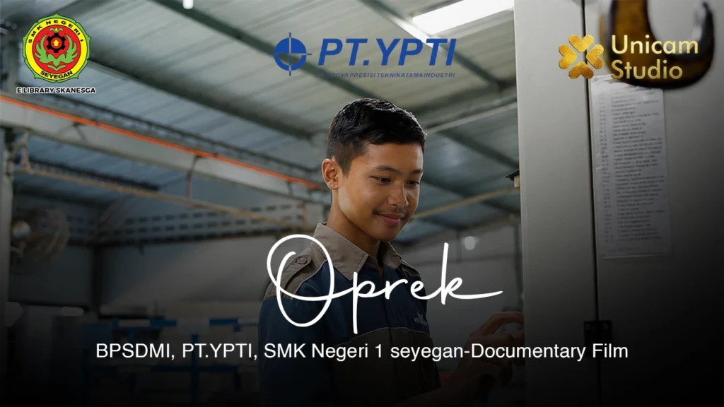 Film OPREK for the Ministry of Industry of Indonesia, presenting collaboration between vocational education, industry, and SMK competency development through cinematic storytelling.